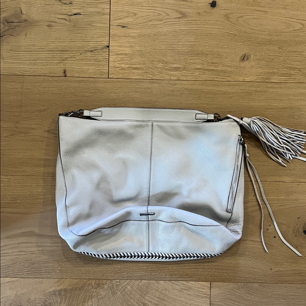Rebecca Minkoff Gray Leather Hobo Shoulder Bag - Picture 4 of 7
